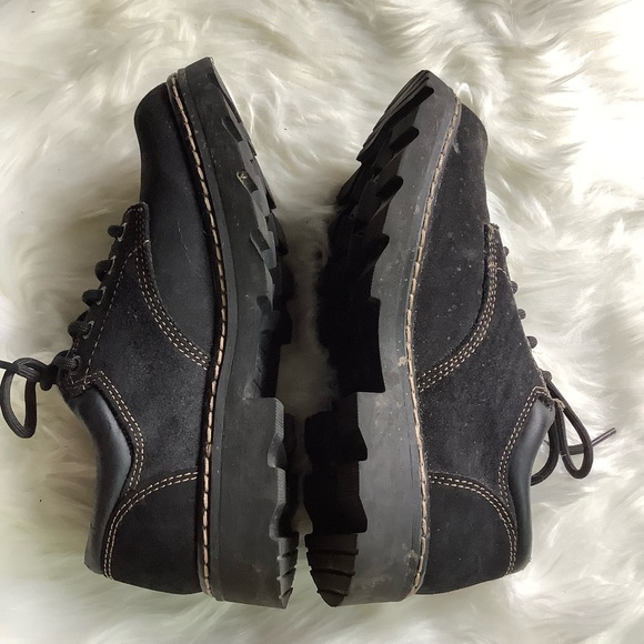 Vintage 90s Y2K chunky black suede leather sketchers shoes 8 - Picture 6 of 10